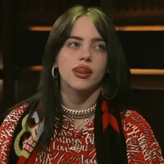 🕸 e8b10ba6 Billie Eilish 歌手, ミュージシャン, セレブ, ポップスター whatsapp sticker