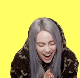 🕸 44e96be9 Billie Eilish 比莉·艾利什, 歌手, 名人, 流行明星 whatsapp sticker