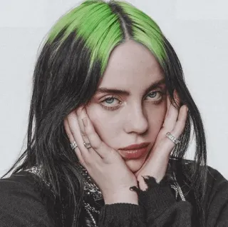💚 3a32afc7 Billie Eilish chanteur, musicien, pop, célébrité, Billie Eilish telegram sticker