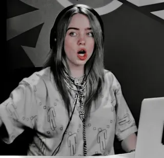 💚 45386d33 Billie Eilish chanteur, Billie Eilish, pop, célébrité, musicien telegram sticker