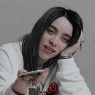 💚 49a58e6f Billie Eilish Billie Eilish, chanteuse, célébrité, pop star, musique, musicien, idole des jeunes, icône telegram sticker