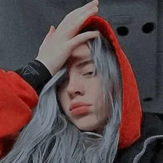 💚 a2a3d42d Billie Eilish chanteur, Billie Eilish, célébrité, musicien, personne, femme telegram sticker