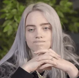 💚 c01a0955 Billie Eilish chanteur, musicien, célébrité, pop star, Billie Eilish telegram sticker