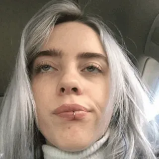 💚 fde9fbca Billie Eilish billie eilish, chanteuse, mème, pop star, musicien telegram sticker