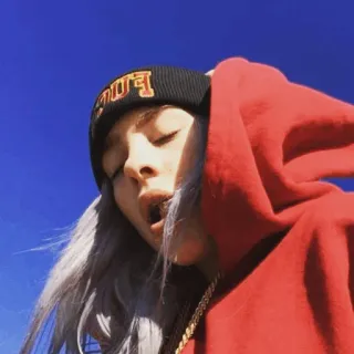 🥀 21908772 Billie Eilish cantante, estrella pop, celebridad, música, persona whatsapp sticker