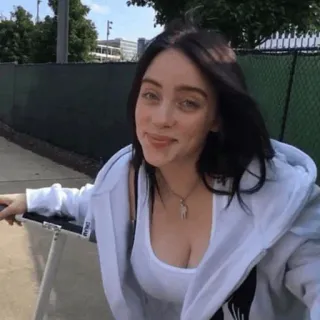 💨 22c30b66 Billie Eilish cantante, celebridad, mujer, Billie Eilish whatsapp sticker