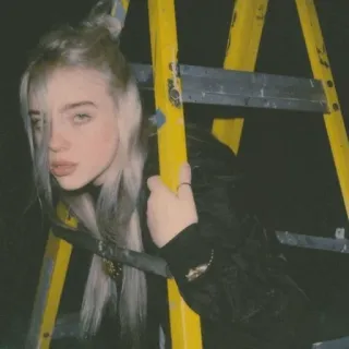 🖤 2395f27b Billie Eilish billie eilish, cantante, música, celebridad, estrella pop whatsapp sticker