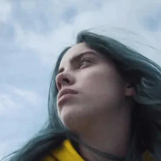 💧 93d731cb Billie Eilish música, cantante, pop, Billie Eilish, músico whatsapp sticker