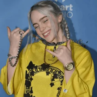 ☀️ beedb3c7 Billie Eilish cantante, músico, celebridad, estrella pop, Billie Eilish whatsapp sticker