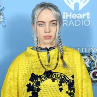 ☀️ f16d12f1 Billie Eilish cantante, celebridad, músico, retrato, persona whatsapp sticker