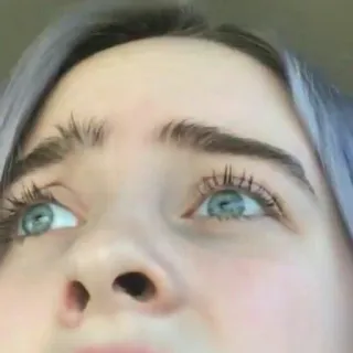 😱 58c23aa6 mata, wajah, close up, orang, potret telegram sticker