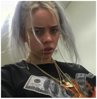 🤑 515bf188 Billie Eilish 빌리 아일리시, 가수, 유명인, 팝스타, 음악가, 인물 사진 telegram sticker