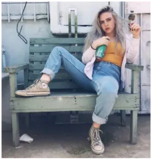 😎 858200b9 Billie Eilish 가수, 유명인, 팝스타, 스타일, 패션 telegram sticker