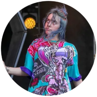 🙄 a9e4d913 Billie Eilish 가수, 유명인, 팝스타, 음악가, 대안, 패션 telegram sticker