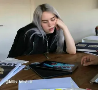 😑 b472206e Billie Eilish @billie_eilish_ir celebrity, music, singer, Billie Eilish telegram sticker