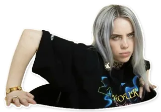 🕳 5167ae73 Billie Eilish 음악가, 가수, 유명인, 빌리 아일리시, 팝스타 whatsapp sticker