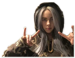 🤘 8ecb4e31 Billie Eilish 빌리 아일리시, 가수, 음악가, 유명인, 팝스타 whatsapp sticker