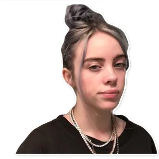 😒 ddcd44a8 Billie Eilish 빌리 아일리시, 가수, 음악가, 유명인, 팝스타 whatsapp sticker