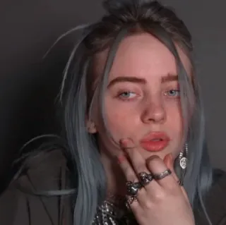 💧 1b9718c3 Billie Eilish 빌리 아일리시, 가수, 음악, 팝스타, 유명인, 인물 사진, 음악가 telegram sticker