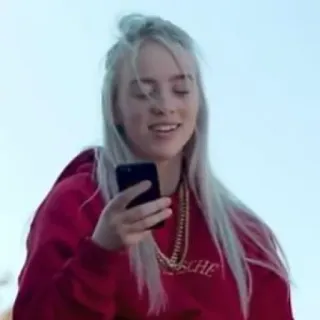 💧 8f93f1e9 Billie Eilish 가수, 팝스타, 유명인, 음악, 빌리 아일리시, 음악가 telegram sticker