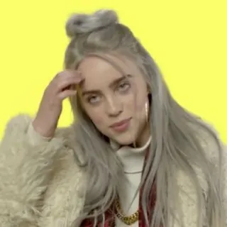💧 9d35d4f7 Billie Eilish 가수, 유명인, 팝스타, 음악가, 빌리 아일리시 telegram sticker