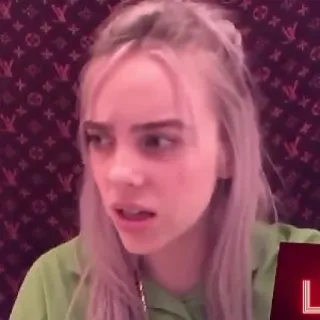 💧 a9a46ccc Billie Eilish 빌리 아일리시, 가수, 유명인, 팝스타 telegram sticker