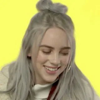 💧 aff26619 Billie Eilish 빌리 아일리시, 가수, 유명인, 팝스타, 어린, 음악, 음악가 telegram sticker