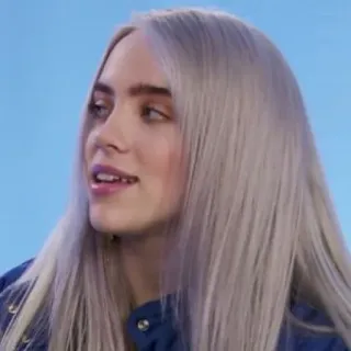 💧 b0b37abd Billie Eilish 유명인, 가수, 빌리 아일리시, 팝스타, 음악가 telegram sticker