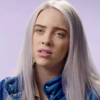 💧 b0cebc7e Billie Eilish 가수, 유명인, 빌리 아일리시, 음악가, 팝 telegram sticker