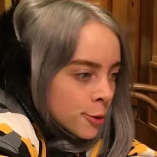💧 e9b07b5f Billie Eilish 가수, 유명인, 빌리 아일리시, 팝스타, 음악가 telegram sticker