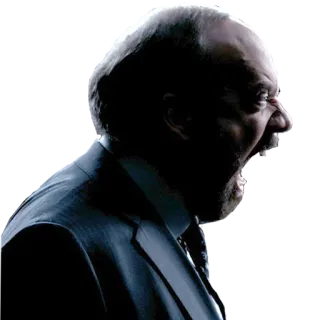 😖 b32937b2 man, boos, schreeuwen, zaken, pak telegram sticker