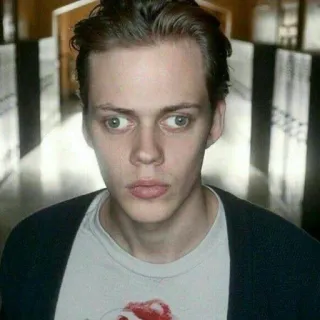 🔗 e2f6fe50 Bill Skarsgård attore, celebrità, uomo, ritratto telegram sticker