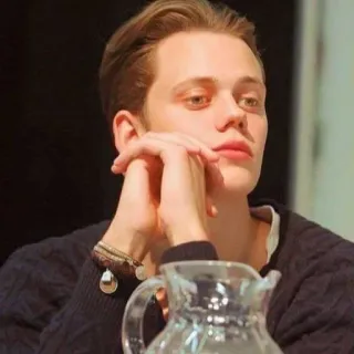 🔗 f9f06eef Bill Skarsgård attore, ritratto, uomo, celebrità telegram sticker