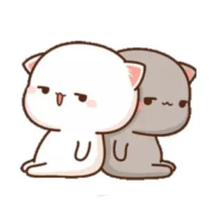 🍃 6850af24 кот, милый, каваий, очаровательный, животные, наклейка telegram sticker