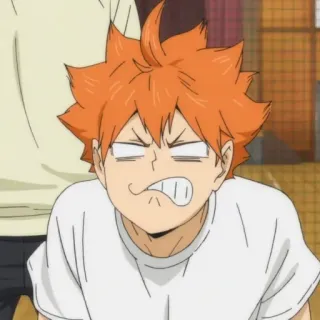 🙂 e9a05ae3 Hinata Haikyuu!! Anime, Haikyuu, Hinata, Shoyo, Manga, Drôle, Expression telegram sticker