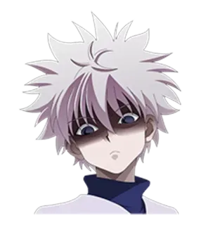 😠 85176f60 Killua Zoldyck Hunter x Hunter 动漫, 漫画, 奇犽, Hunter x Hunter, 角色, 贴纸, 白发, 卡通 telegram sticker