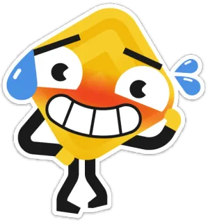 😅 538d7772 Emoji, Sudando, Expresión, Nervioso, Personaje whatsapp sticker