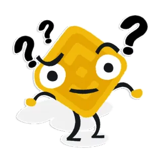 🤔 671e885d gofre, signos de interrogación, confundido, dibujos animados, comida whatsapp sticker