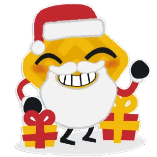 🎅 83a4194d papá noel, navidad, emoji, fiestas, regalos, dibujos animados whatsapp sticker
