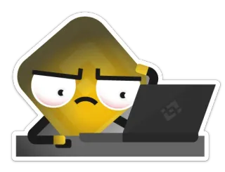 🤨 f1dd008a pensando, ordenador, sudadera con capucha, pegatina, portátil whatsapp sticker