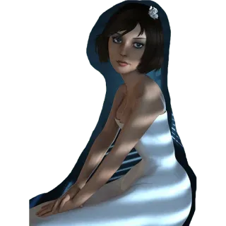 👸 3bd28b90 femme, mariée, robe de mariée, robe, fille, féminin telegram sticker
