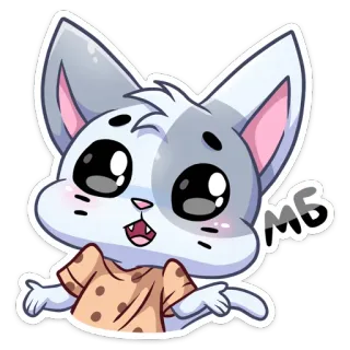🤷‍♂️ 333916ec MB chat, animal, mignon, dessin animé telegram sticker