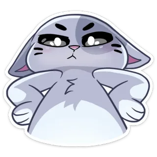😠 d3c303be кот, животное, мультфильм, злой, стикер telegram sticker