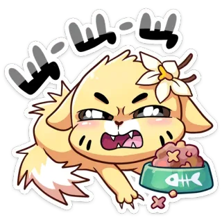 😡 b7d49156 MEOW 猫, かわいい, 怒り, 動物, ペット, 食べ物 telegram sticker