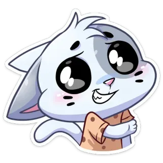 😓 5869e8a6 cat, animal, cartoon, cute, sticker telegram sticker