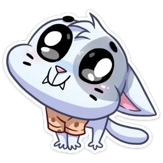 🥹 7af2fcf4 cat, cartoon, animal, sticker, cute, kawaii telegram sticker