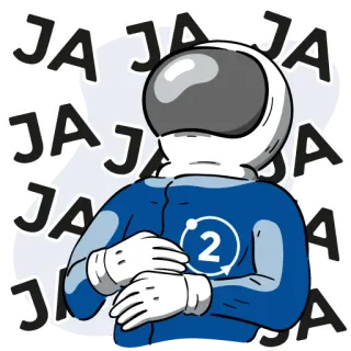 😂 38aecb13 JA JA JA JA JA JA JA JA JA JA astronot, tertawa, biru, luar angkasa, humor telegram sticker
