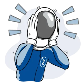 😱 79beafdc astronaut, kaget, terkejut, kartun, ilustrasi telegram sticker