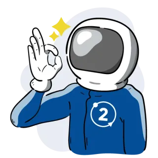 👍 a1e235cf astronaut, luar angkasa, ok, gestur, bintang telegram sticker