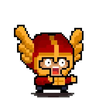 😲 67c82842 Pixel art, Guerrier, Casque, Pixel, Personnage, Fantasy, Combattant telegram sticker